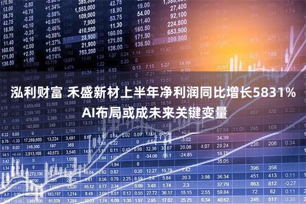 泓利财富 禾盛新材上半年净利润同比增长5831% AI布局或成未来关键变量
