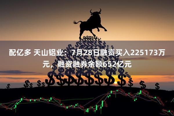 配亿多 天山铝业：7月28日融资买入225173万元，融资融券余额652亿元